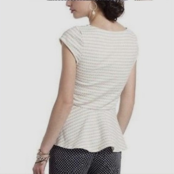 Anthropologie postmark peplum stretchy top sz medium *C - Picture 2 of 7